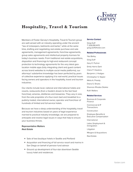 Hospitality, Travel & Tourism