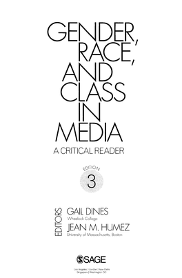 Gender, Race, and Class in Media a Critical Reader