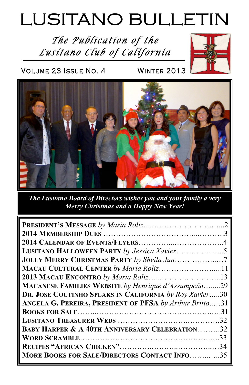 2013 Winter Lusitano Bulletin