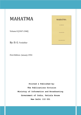 MAHATMA – Volume Eight [1947-1948]