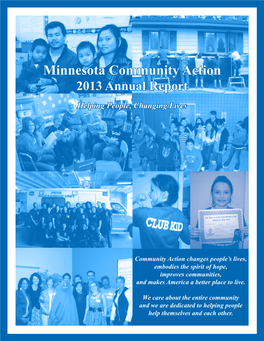 Minnesota Community Action 2013 Annual Report