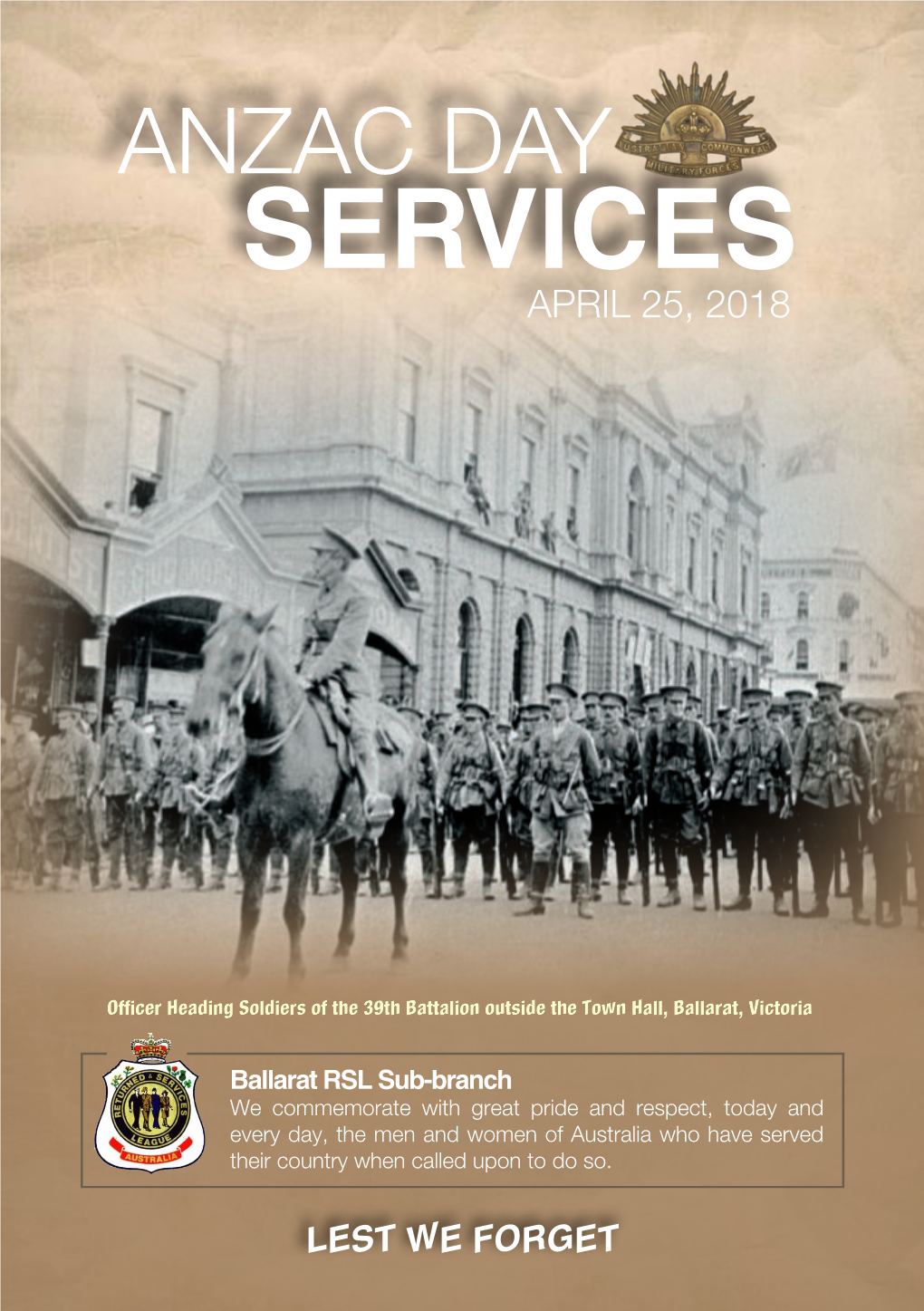 ANZAC Day 2018 A5 Booklet FINAL