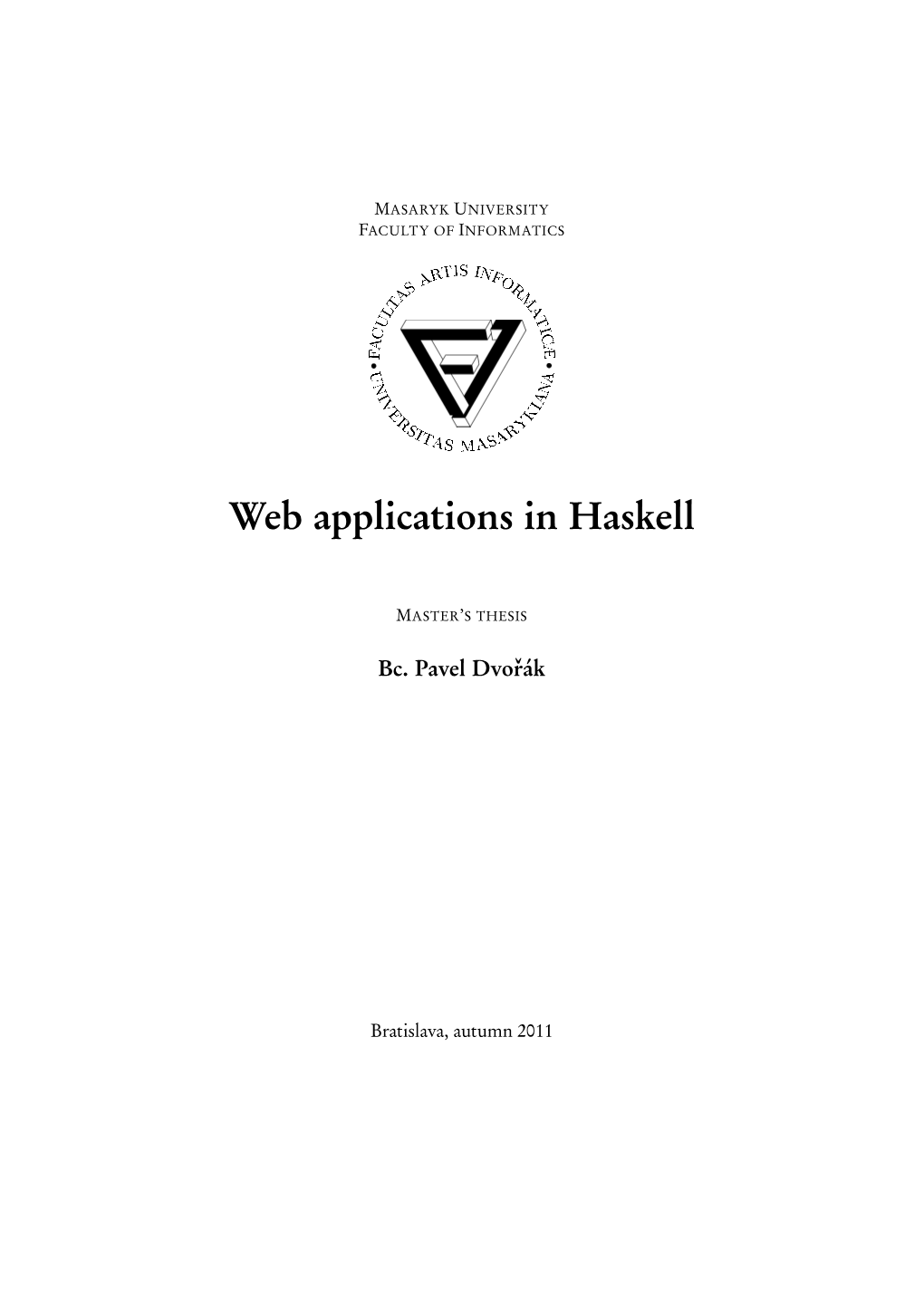 Web Applications in Haskell