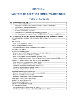Chapter 4: Habitats of Greatest Conservation Need