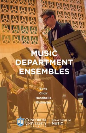 Music Department Ensembles