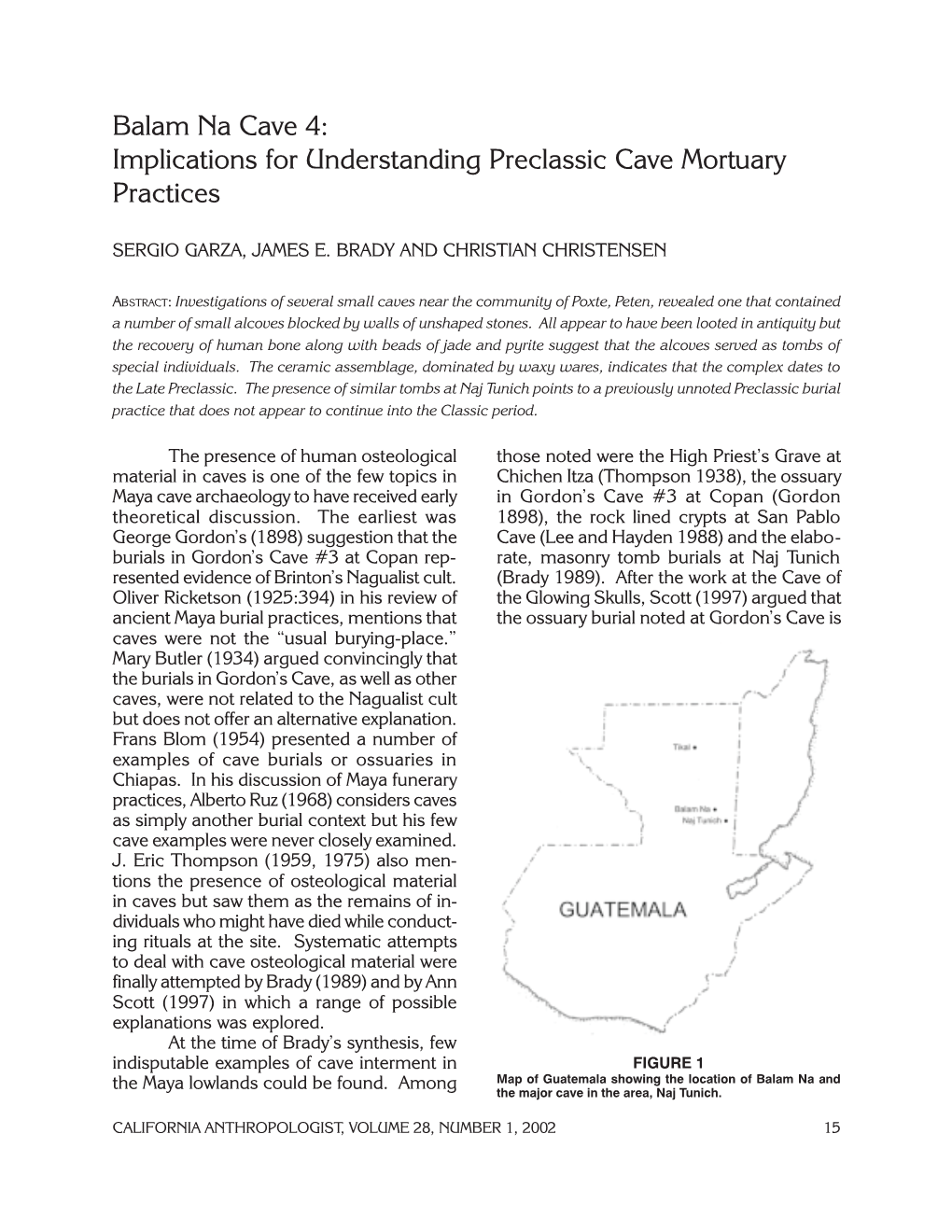 Balam Na Cave 4: Implications for Understanding Preclassic Cave Mortuary Practices