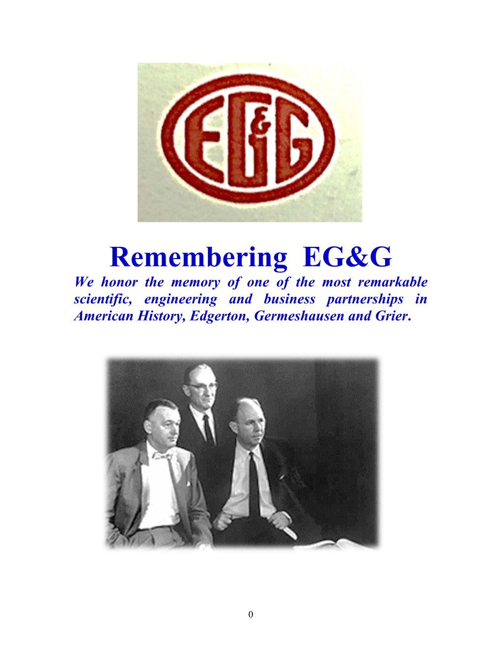 Remembering EG&G