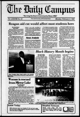 Reagan Aid Cut Would Affect Most Students Here Black History Month