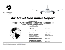 Aviation Consumer Protection Division Issued: May 2018