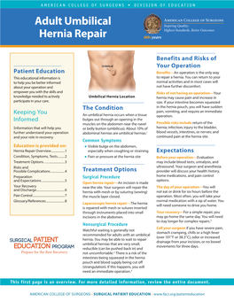 Adult Umbilical Hernia Repair