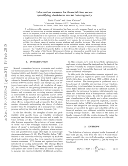 Information Measure for Financial Time Series: Quantifying Short-Term