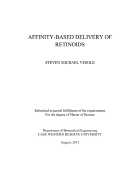Affinity-Based Delivery of Retinoids