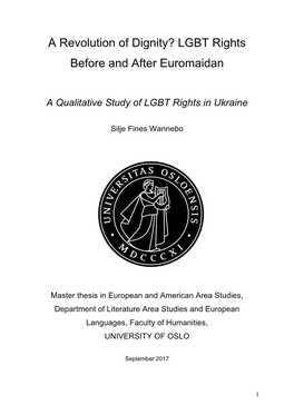 LGBT Rights Before and After Euromaidan
