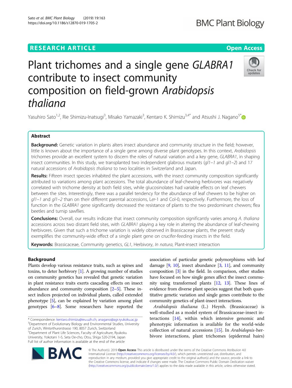 Plant Trichomes and a Single Gene GLABRA1