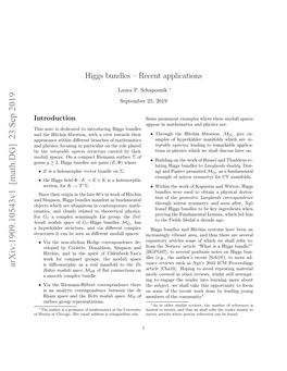 Higgs Bundles – Recent Applications