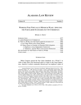 Alabama Law Review