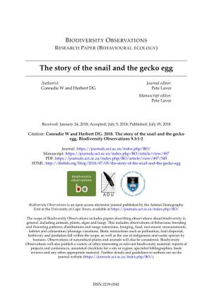 The Story of the Snail and the Gecko Egg