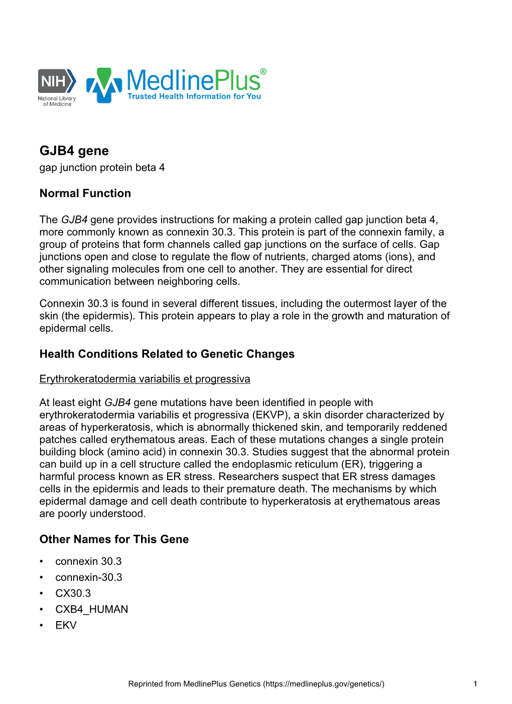 GJB4 Gene Gap Junction Protein Beta 4