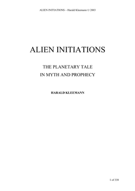 ALIEN INITIATIONS Harald Kleemann 2003