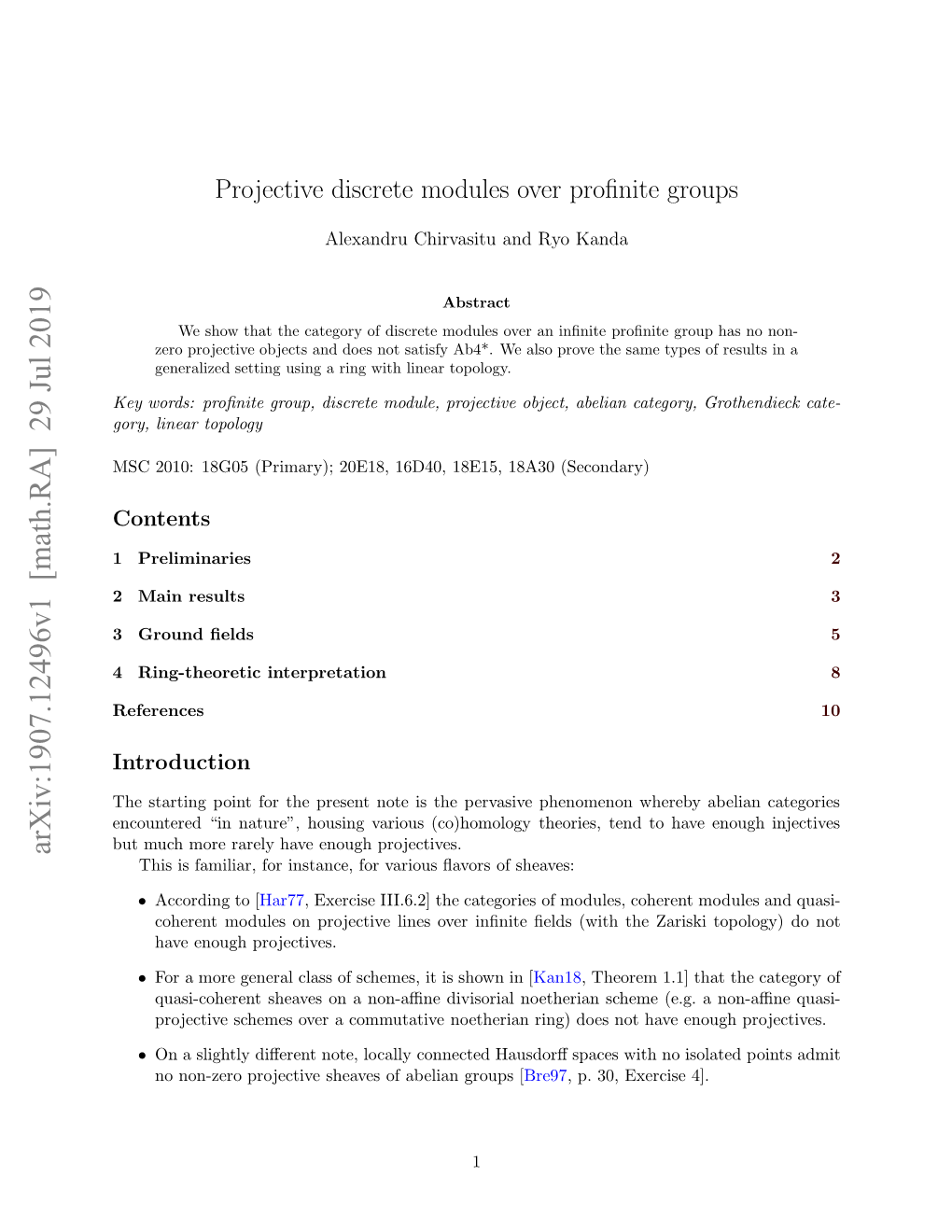 Projective Discrete Modules Over Profinite Groups