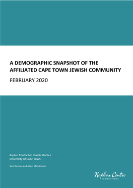A Demographic Snapshot of the Cape Town Jewish Community