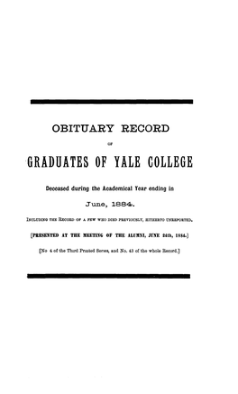 1883-1884 Obituary Record of Graduates of Yale University