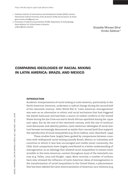 Comparing Ideologies of Racial Mixing in Latin America: Brazil and Mexico