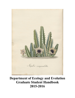 Department of Ecology and Evolution Graduate Student Handbook 2015-2016