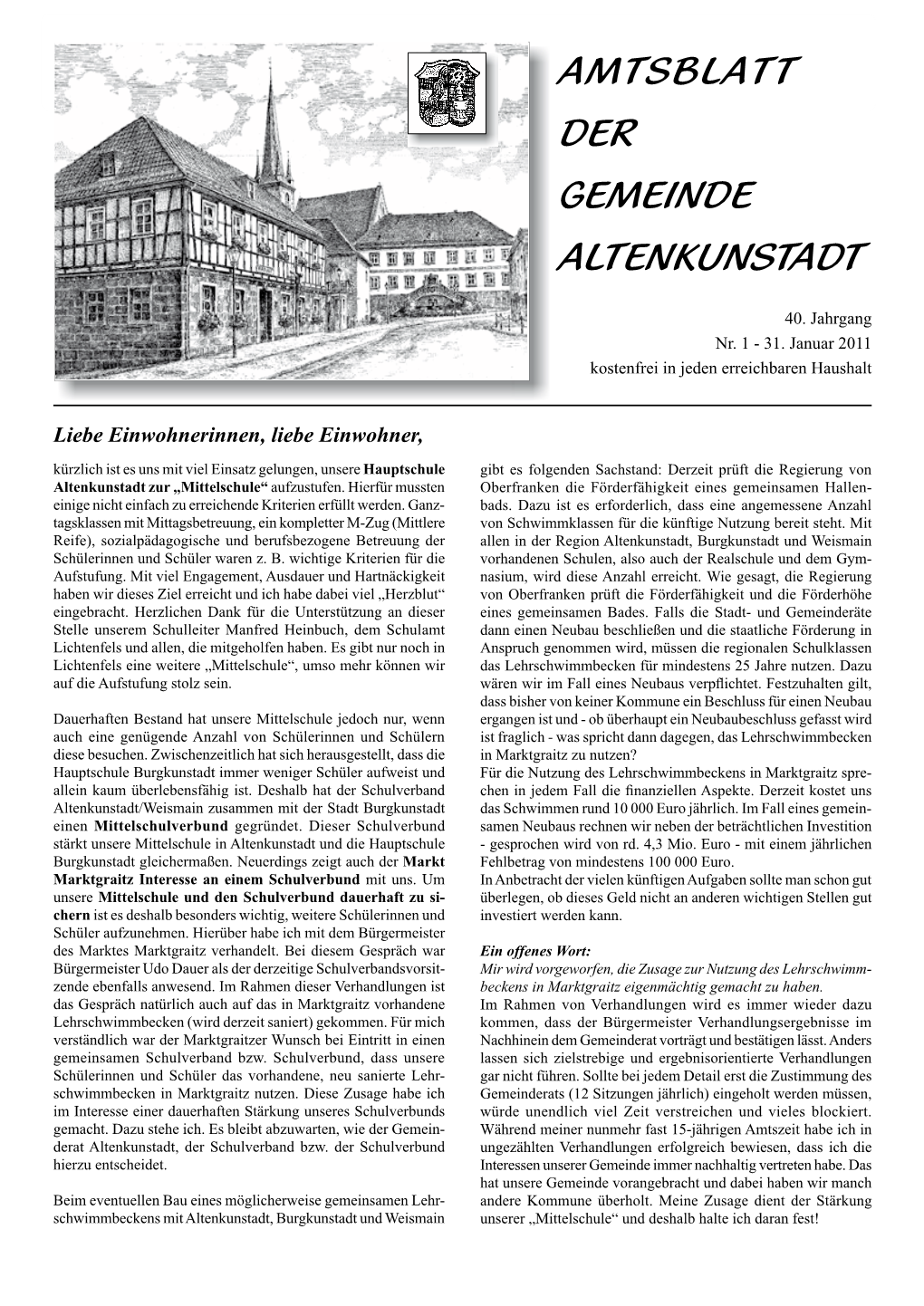 Amtsblatt Der Gemeinde Altenkunstadt