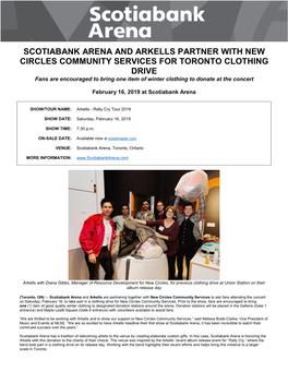 Scotiabank Arena and Arkells Partner with New Circles