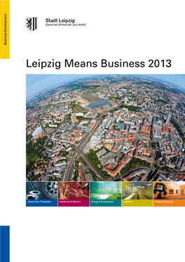 Wirtschaftsbericht 2013 Der Stadt Leipzig (Englisch)