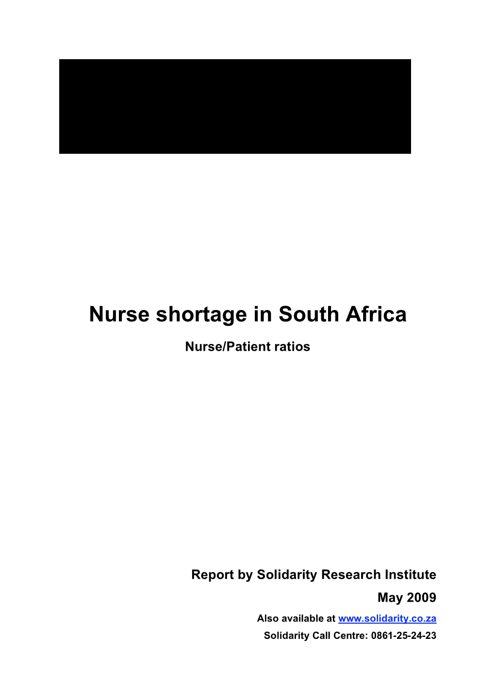 Nurse Shortage in South Africa