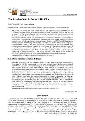 The Death of God in Sartre's the Flies