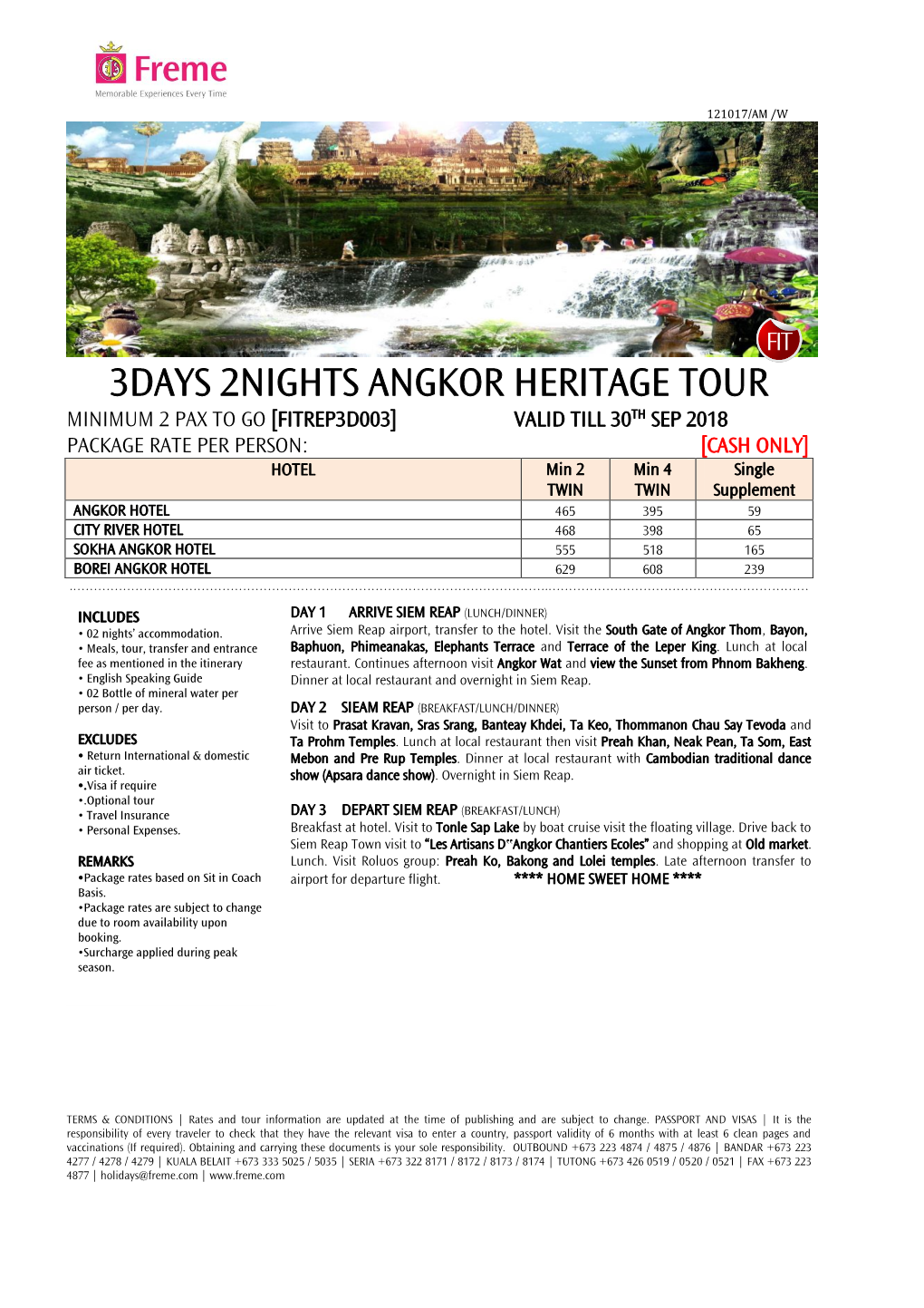 3Days 2Nights Angkor Heritage Tour