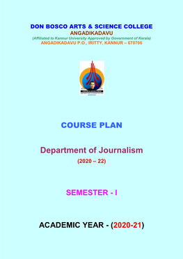 Department of Journalism (2020 – 22)