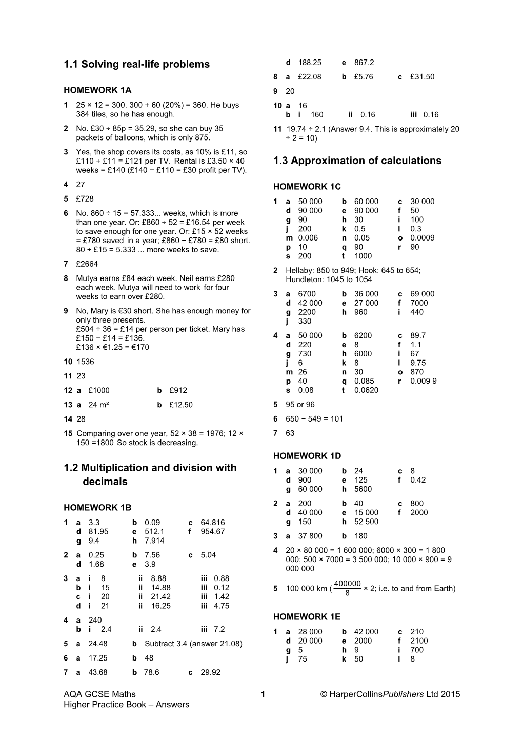 Chapter 3 - Statistics: Statistical Diagrams and Averages