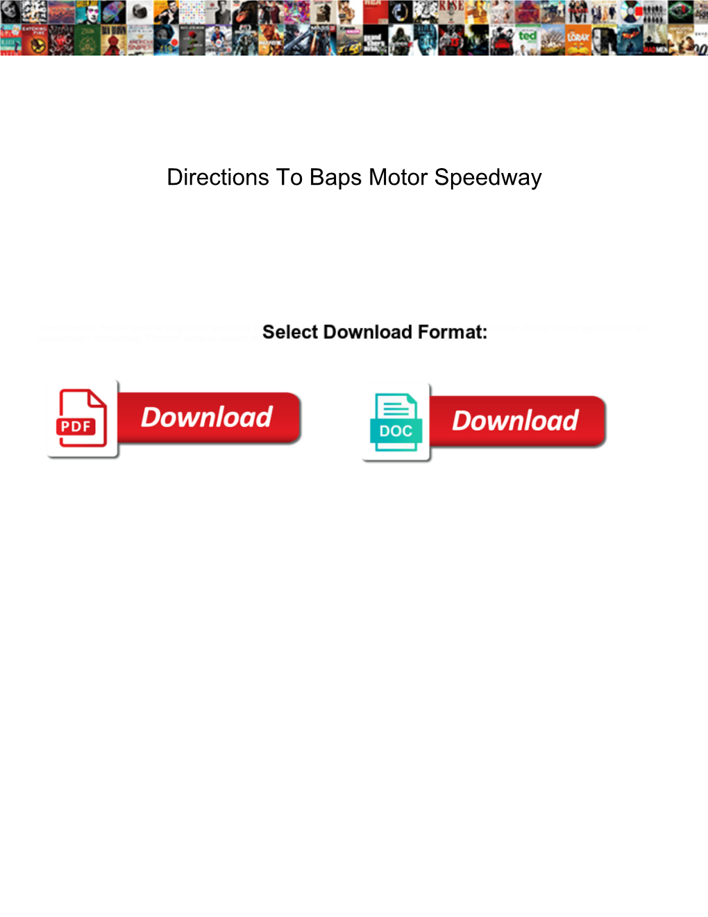 Directions to Baps Motor Speedway