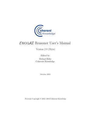 ERGOAI Reasoner User's Manual