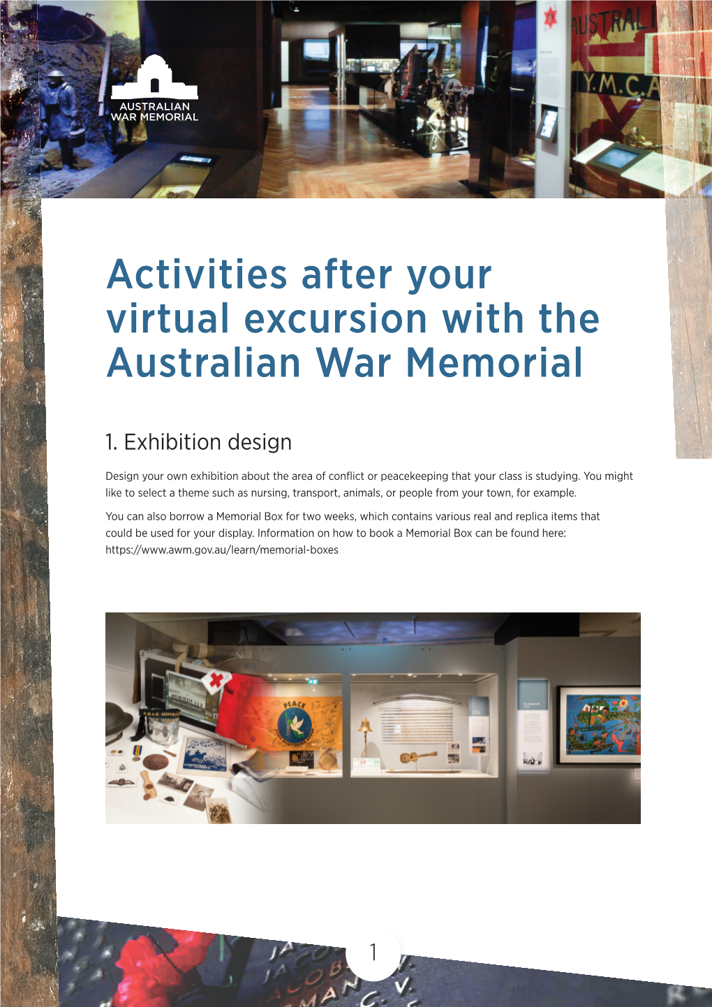 Activities After Your Virtual Excursion with the Australian War Memorial