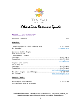 Relocation Resource Guide