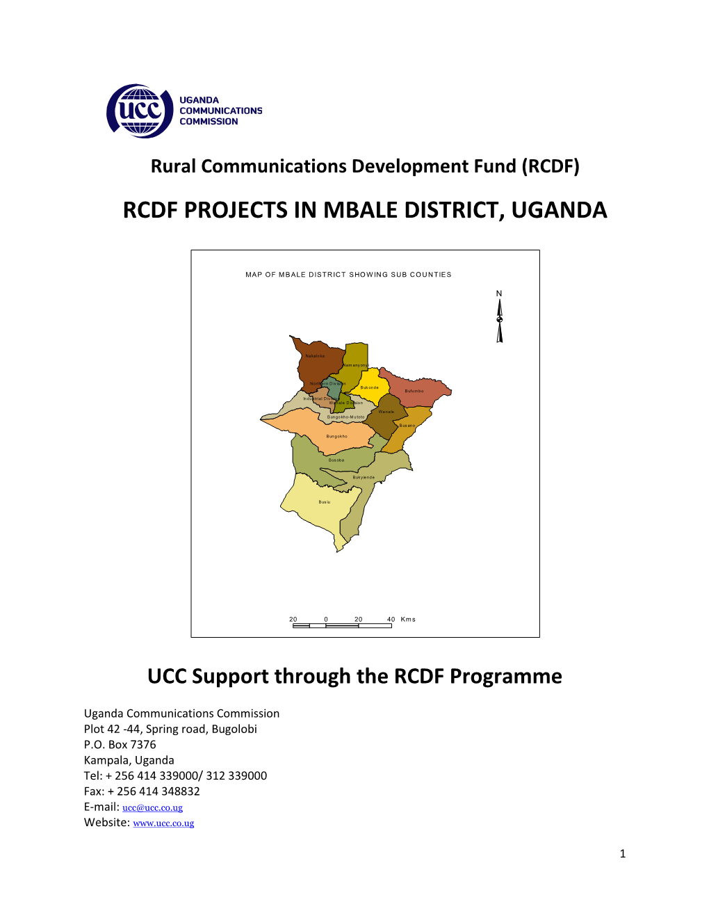Rcdf Projects in Mbale District, Uganda