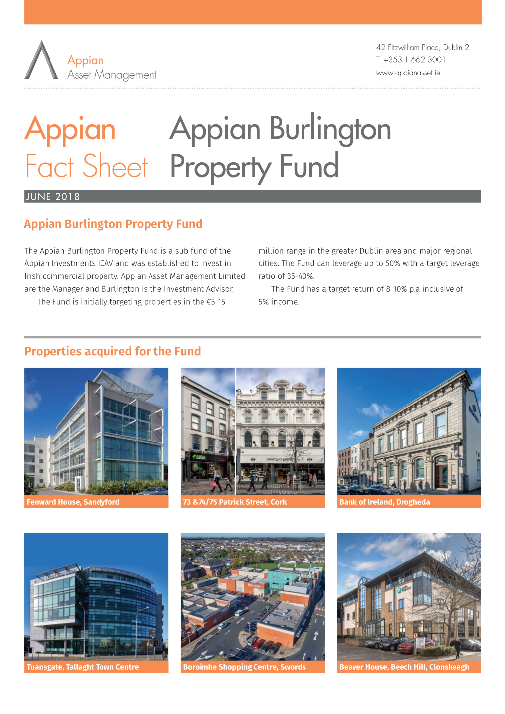 Appian Appian Burlington Fact Sheet Property Fund JUNE 2018