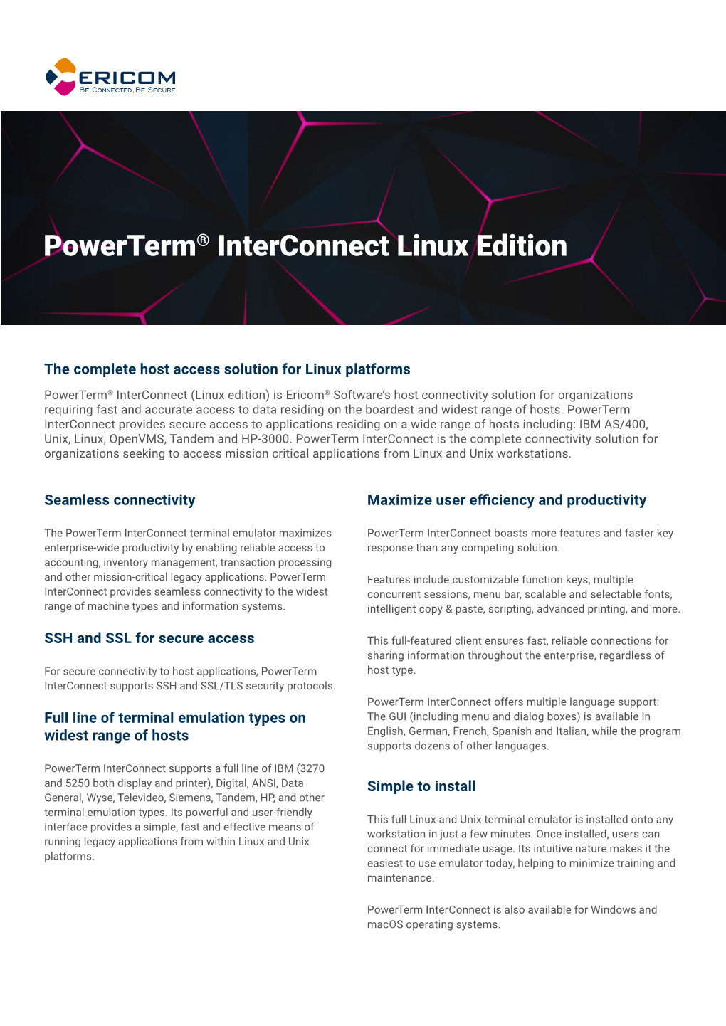 Powerterm® Interconnect Linux Edition