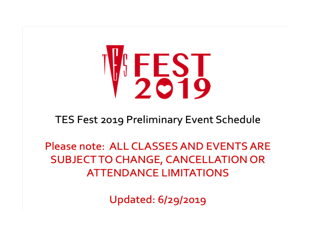 TES Fest Schedule Gril 6.23019