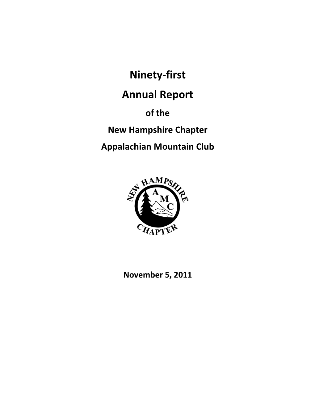 AMC NH Chapter 87Th Annual Report 2007