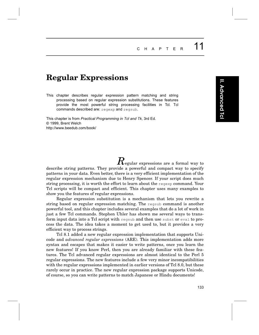 Regular Expressions 11 I