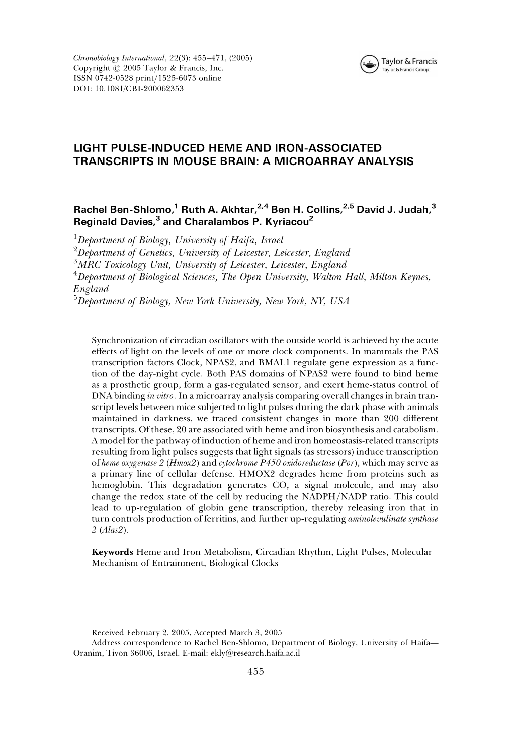 A Microarray Analysis