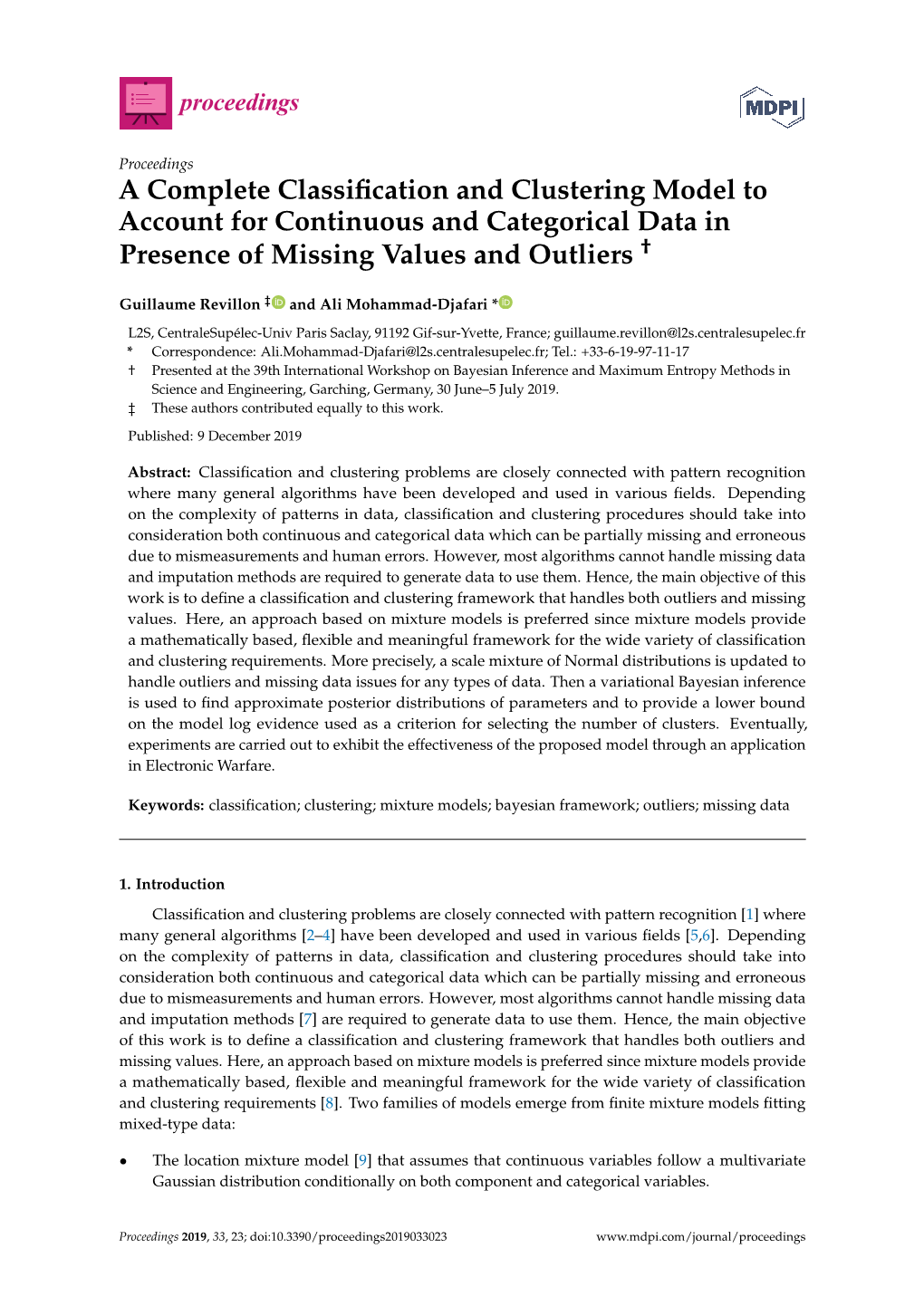 A Complete Classification and Clustering Model to Account