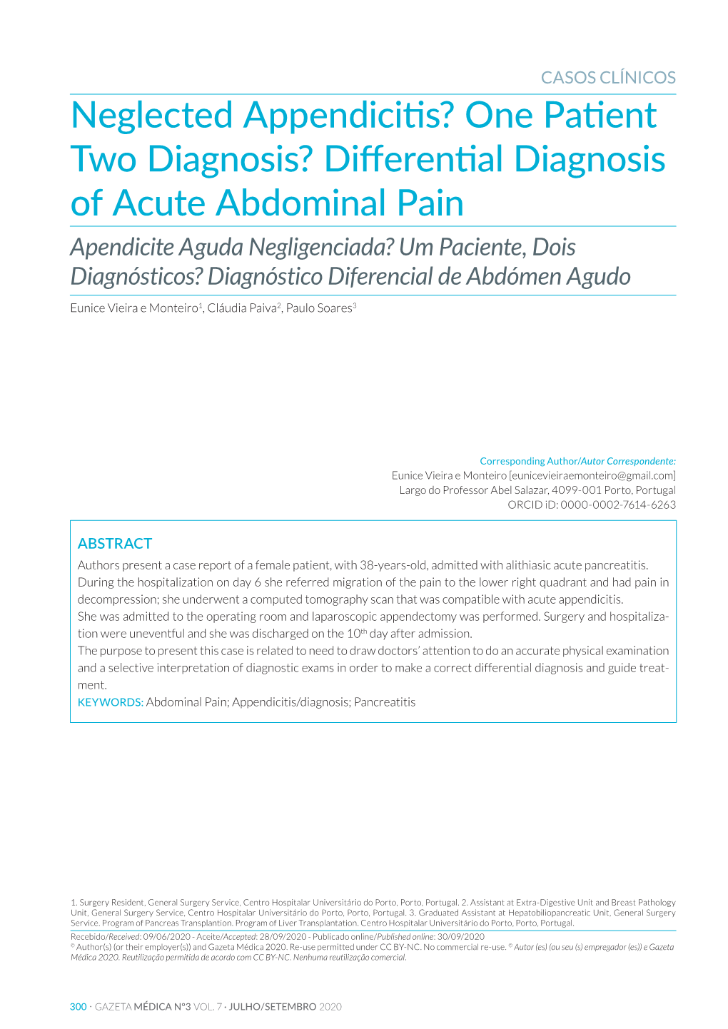 Differential Diagnosis of Acute Abdominal Pain