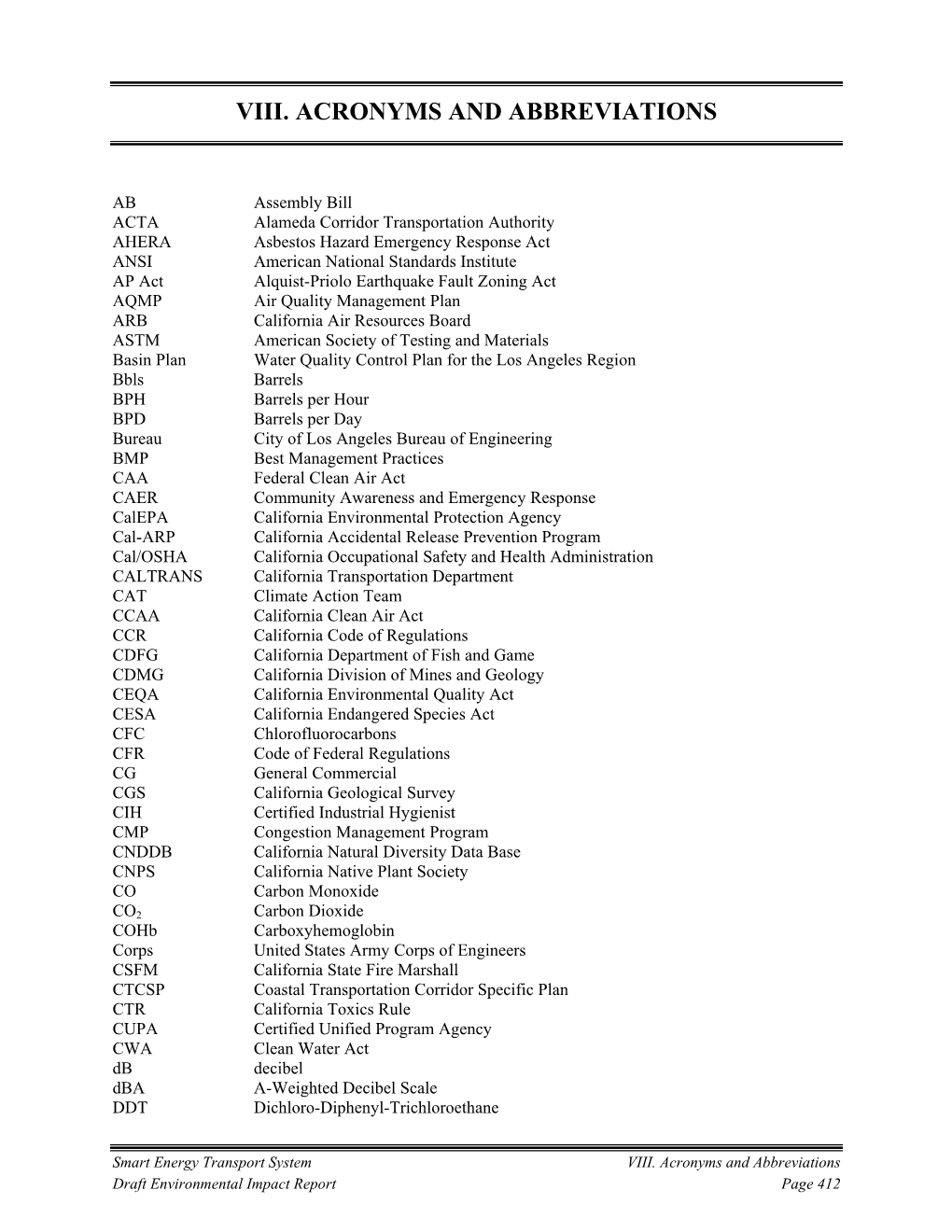 Viii. Acronyms and Abbreviations